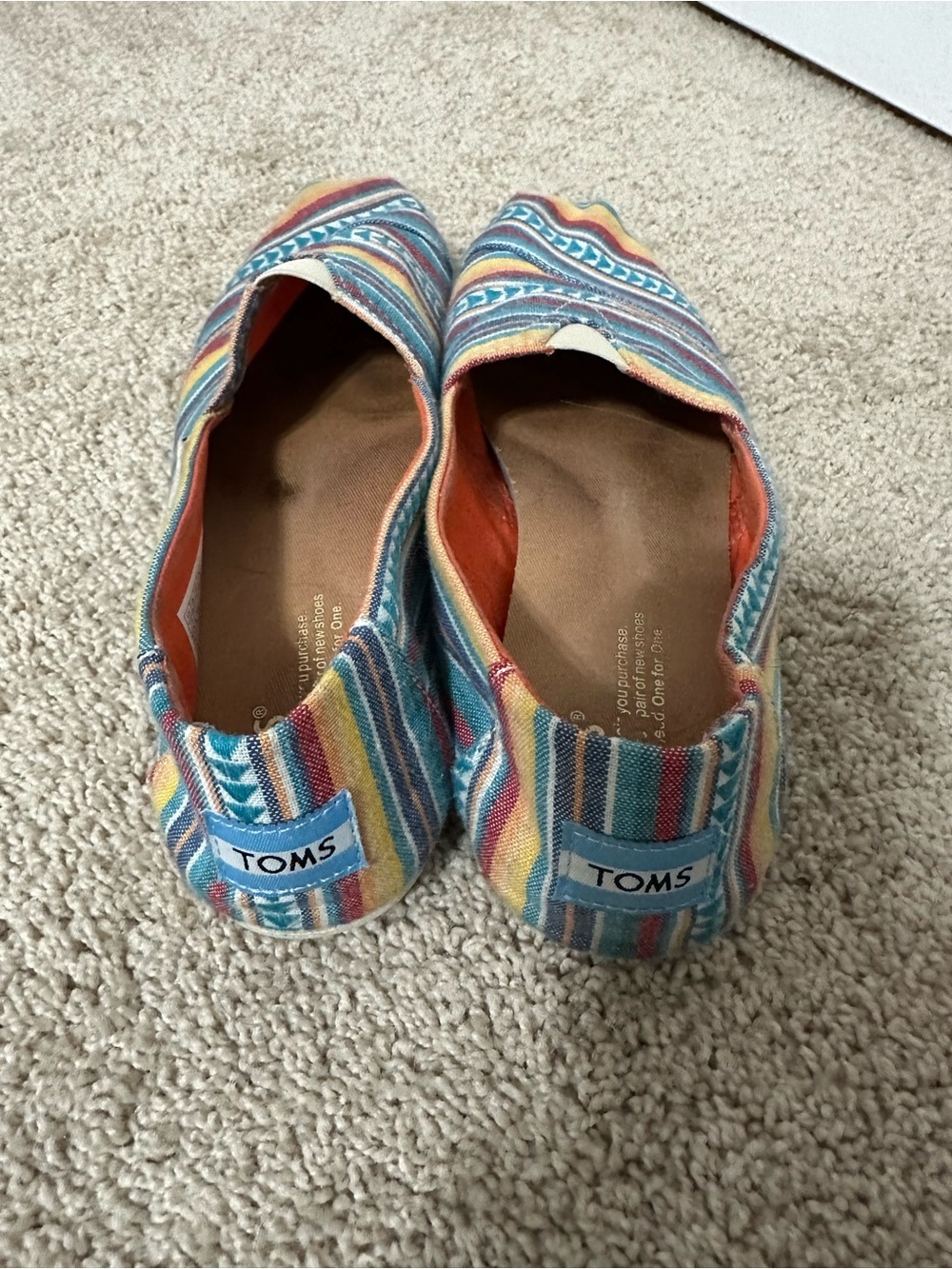 Toms Multicolor Striped Canvas Slip-Ons - Picture 3 of 5